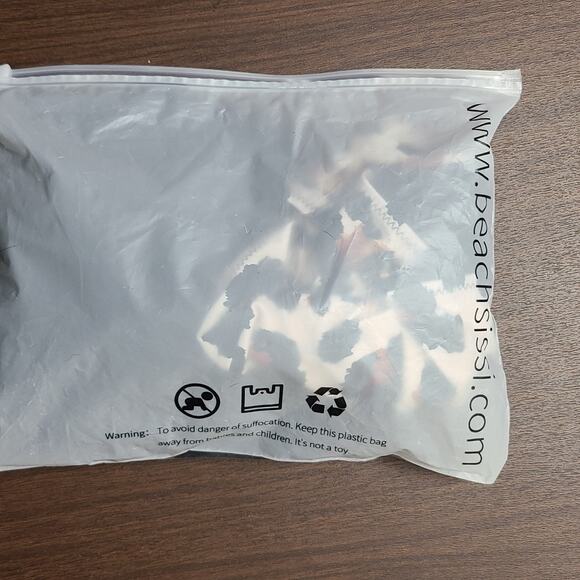 NWT Beachsissi Women’s Tankini Set Black Top Animal Print Bottoms L - Picture 6 of 7